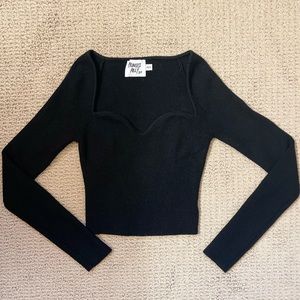 Princess Polly black cropped sweater